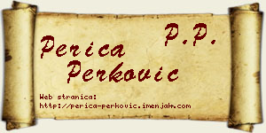 Perica Perković vizit kartica